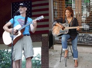 Curtis Becraft with Carla Lynne Hall at the MMNY Porch Stomp