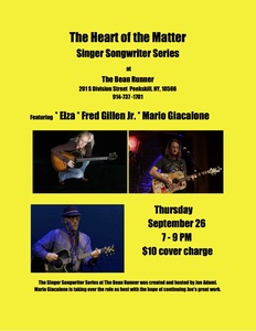 Heart of the Matter Songwriter Series Featuring Elza Mario Giacalone and Fred Gillen Jr in the round