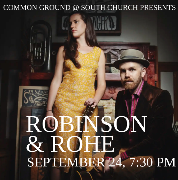 Common Ground Presents Robinson amp Rohe  September 24th